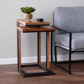 Brown Metal C-Table Set of 2 M688648
