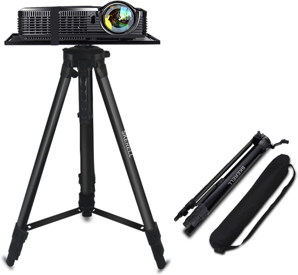 Silver Aluminum Alloy Tripod Stand with Tray and Carry Bag D608