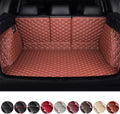 Black & Beige Waterproof Non-Slip Leather Trunk Mat Pack of 2 E841179