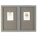 Enclosed Bulletin Board, Medium Grey S871516