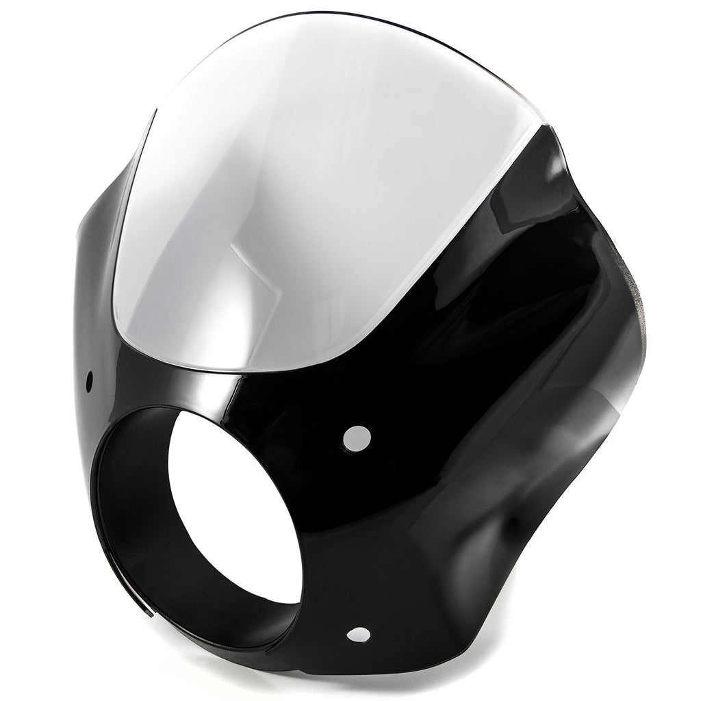 Black & Clear Quarter Fairing Windshield Kit with Fork Mounting Hardware Q818