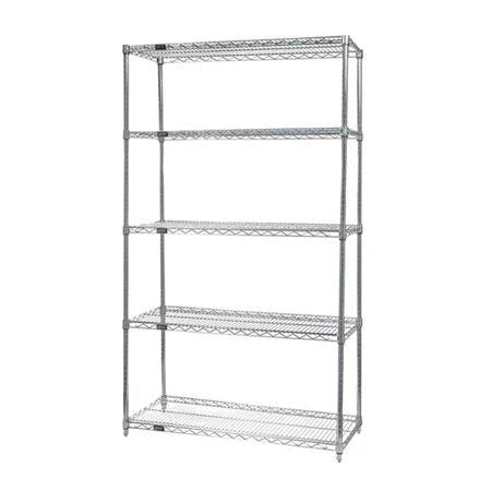 Stainless Steel Wire Shelving Starter Unit 5 Rack M692