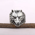 Oxidized Plating Sterling Silver Biker Ring P420953
