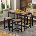 5 Piece Counter Height Dining Set Dark Brown T286433