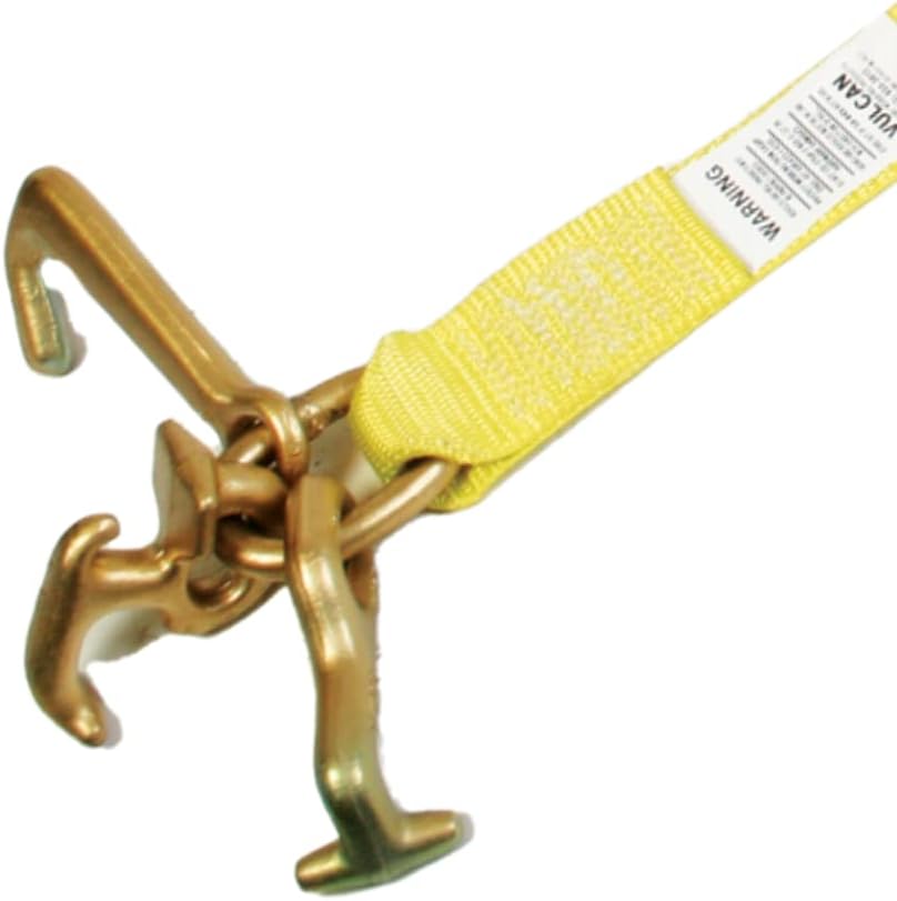 Classic Yellow Car Tie Down with Frame Hook Cluster - 96 Inch - 2 Pack U2654