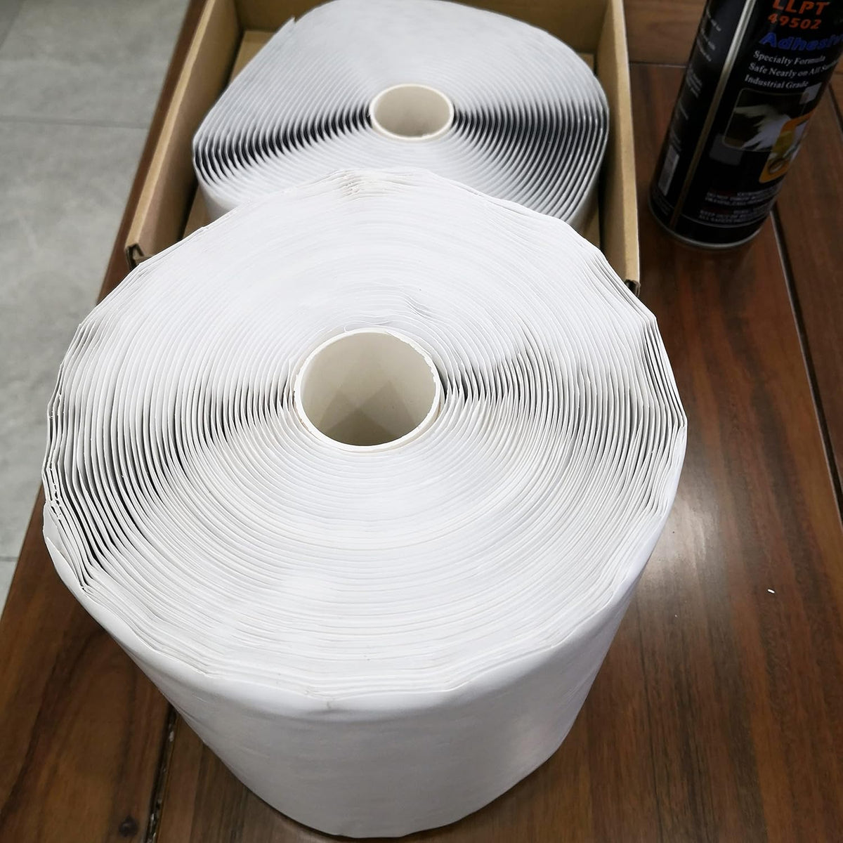 White 6” x 50 Ft Butyl Flex Sealant Tape Pack of 2 B88907