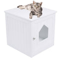 White Decorative Cat House Side Table M85737