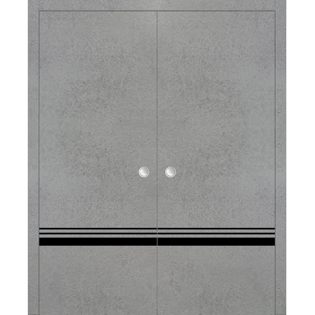 Sliding French Double Pocket Doors 36 x 80 inches Solid Wood Interior Doors P1278