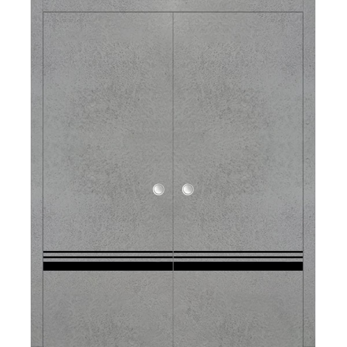 Sliding French Double Pocket Doors 36 x 80 inches Solid Wood Interior Doors P1278