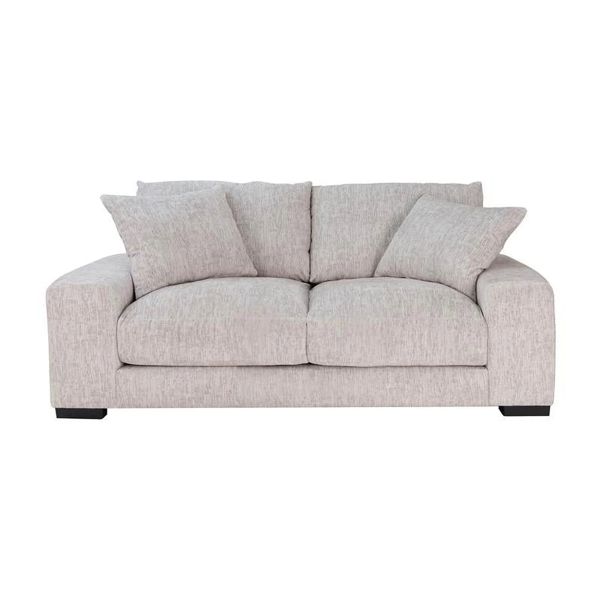Cream Microfiber Loveseat M42956