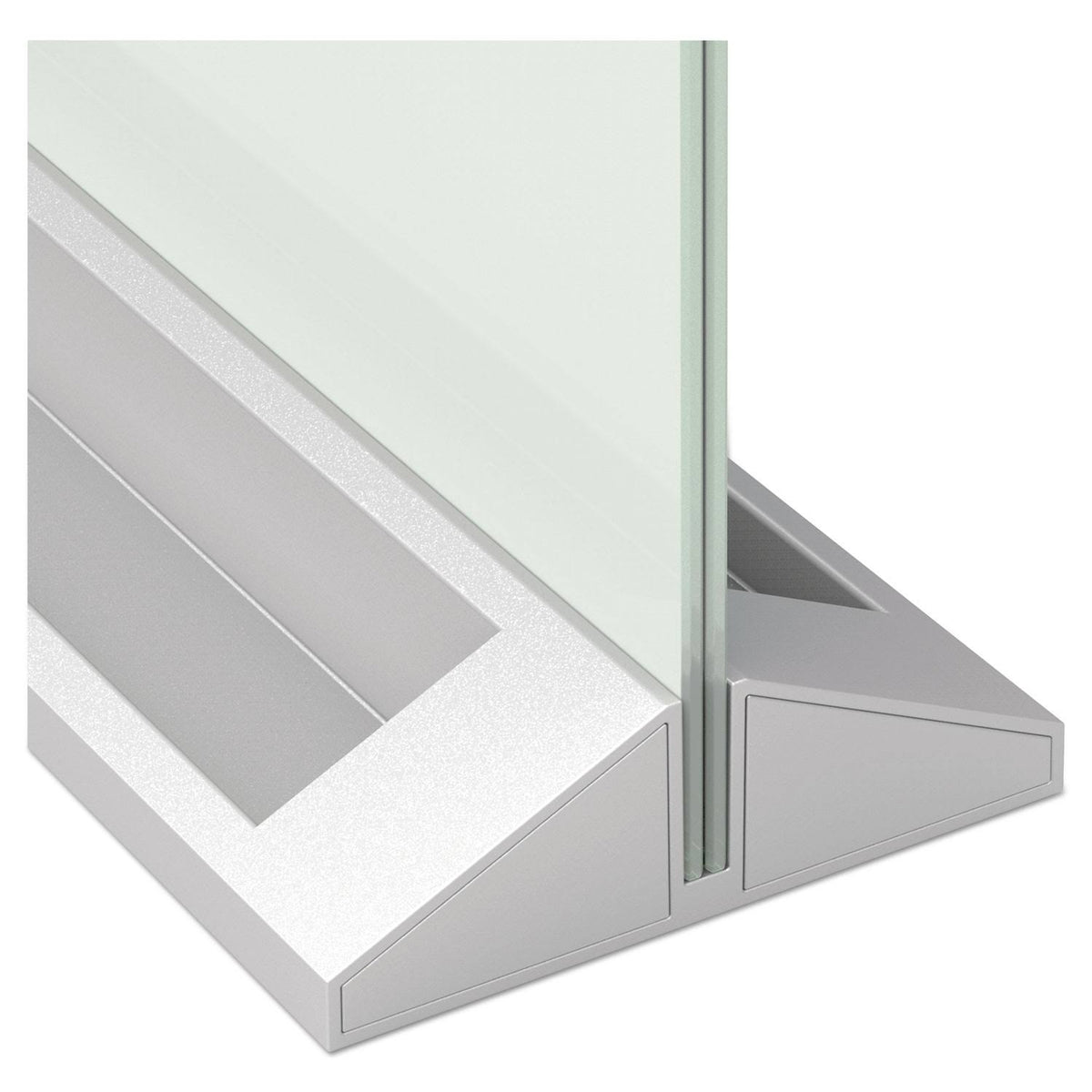 Whiteboard Desktop 17.01 in x 22.99 in Glass Magnetic Double-Sided X687278