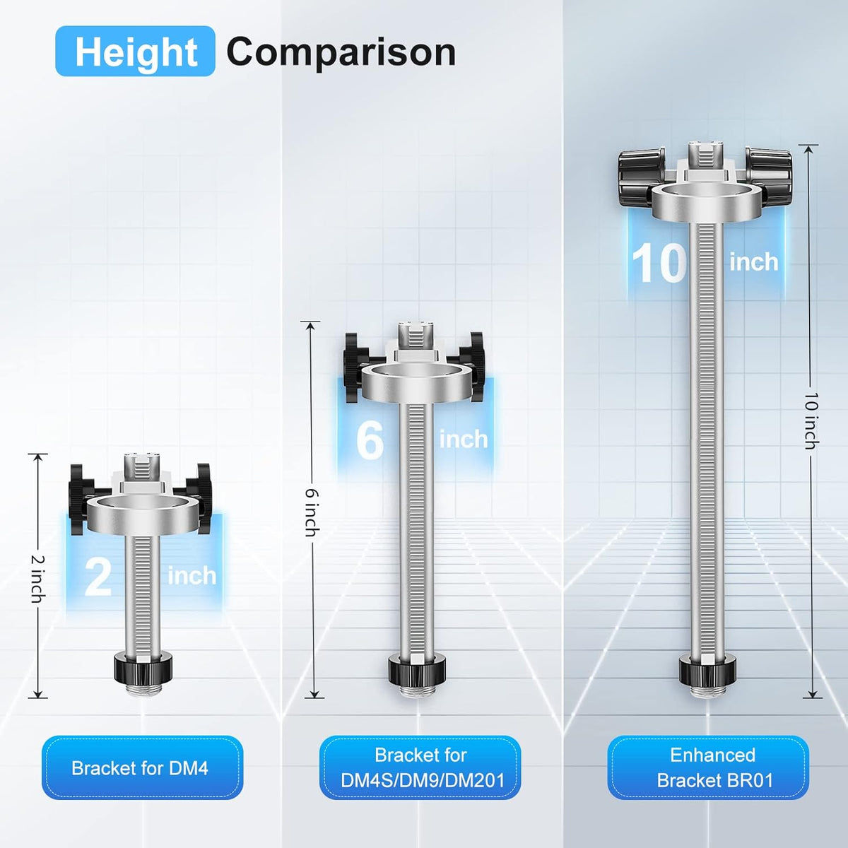 Microscope Base Stand Universal Holder Desktop Support Bracket for Max 1.4 Diameter USB LCD Digital Microscope Magnifier Camera, Aluminum Alloy R6300