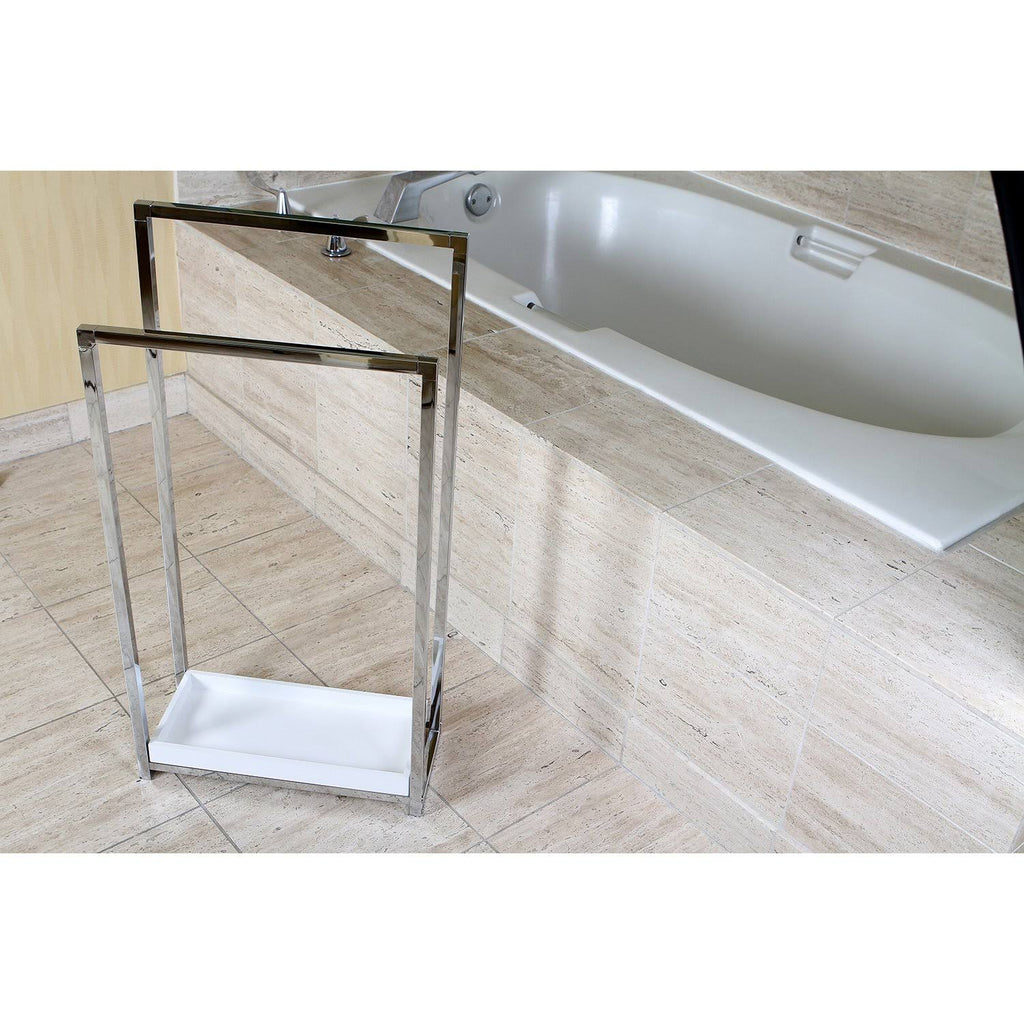 Matte Black 2-Tier Steel Towel Rack C23546