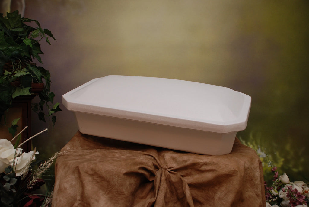 White/Pink Medium Pet Casket S631957