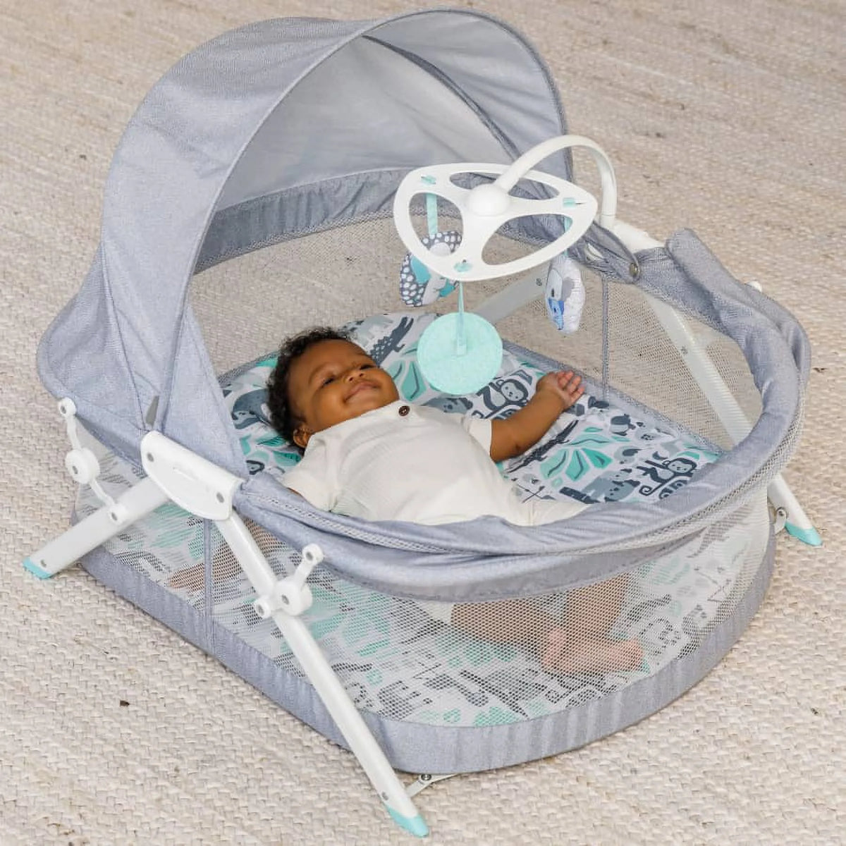 Gray Koala Fold & Go Bassinet N82744