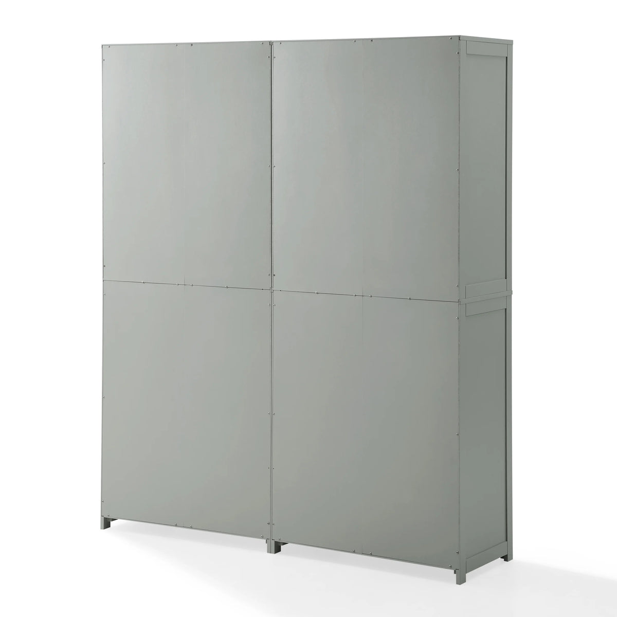 Tall Wood Pantry in Gray (Set of 2) S862