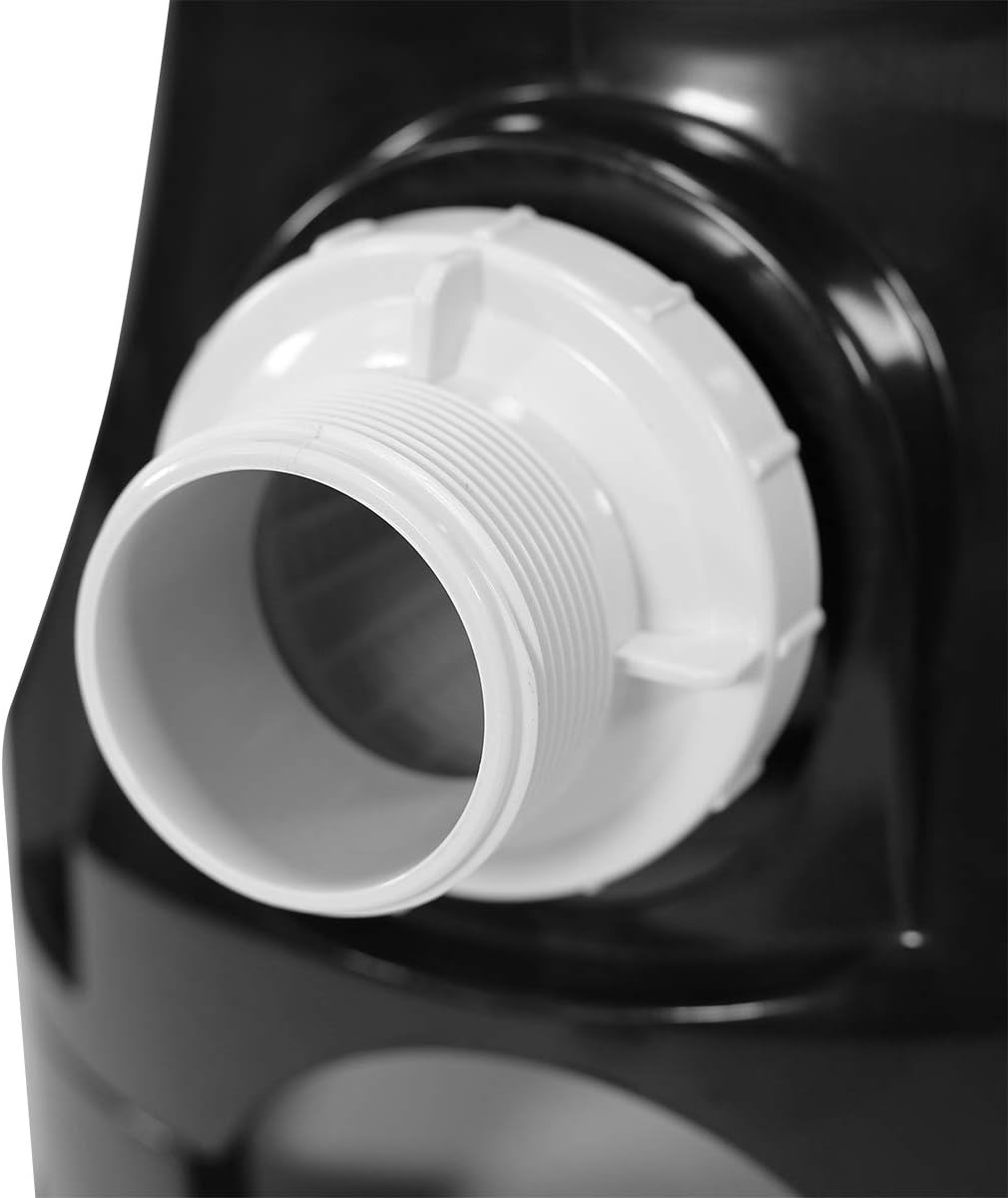 White/Black Above Ground Pool Cartridge Filter System with Built-in Pump D265888