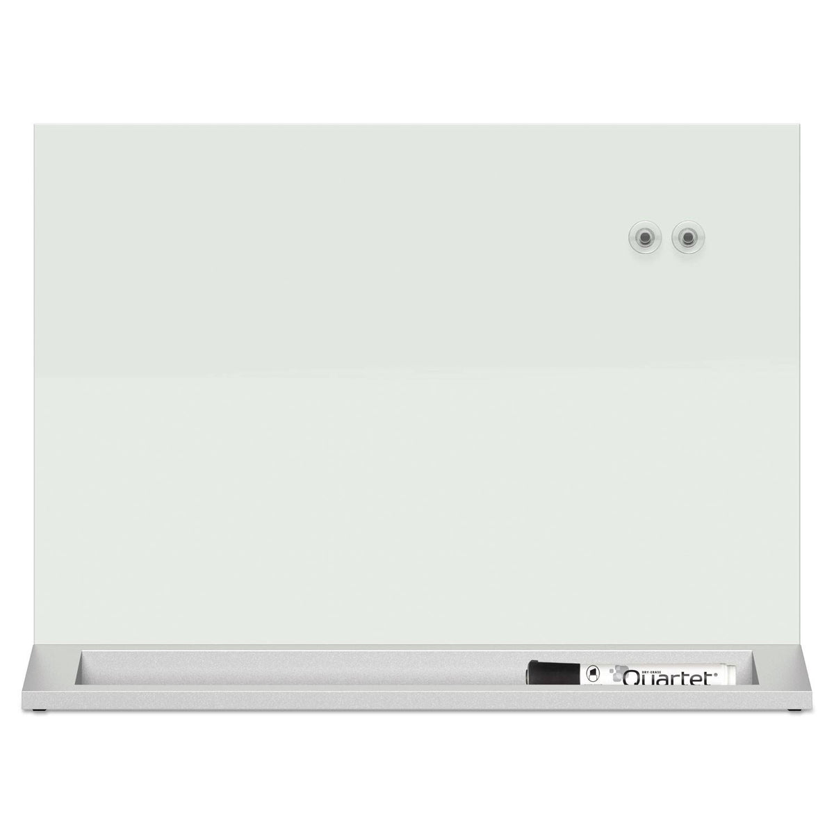Whiteboard Desktop 17.01 in x 22.99 in Glass Magnetic Double-Sided X687278