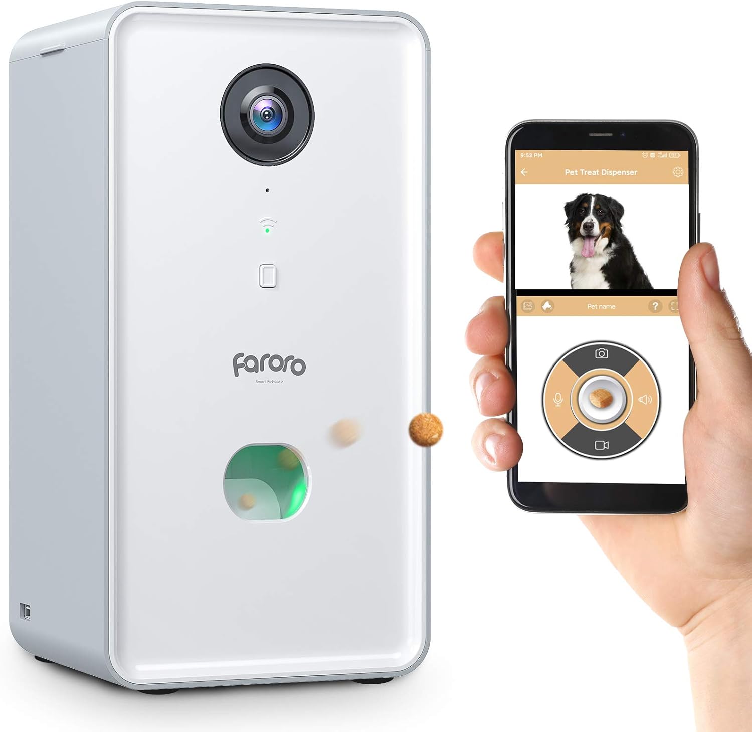 Dog Camera with Treat Dispenser and 1080P Night Vision N586327