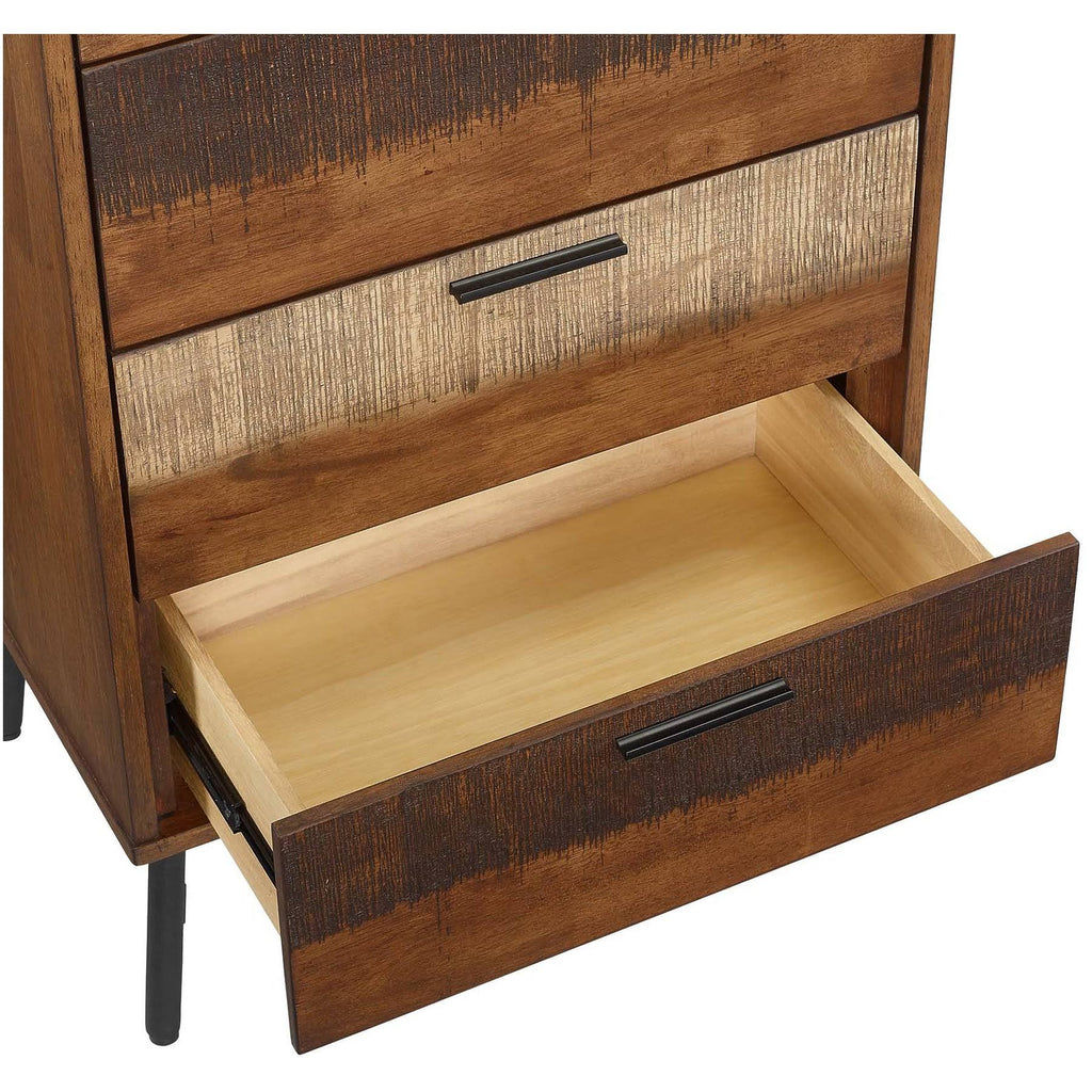 Rustic Wood Chest Walnut I7546