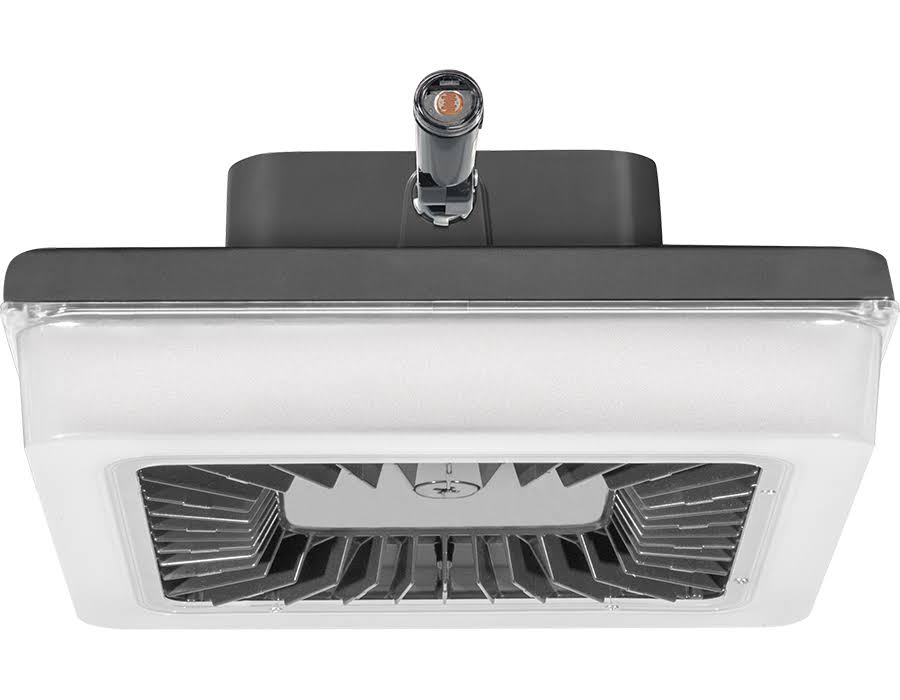 Bronze 14 inch 55W Neutral LED 277V Swivel Photocell Polycarbonate Lens Ceiling Light B6761