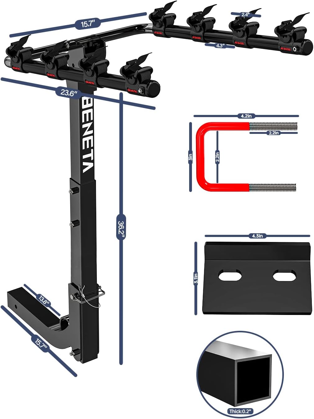 4 Bike Hitch Mount Bike Rack F360