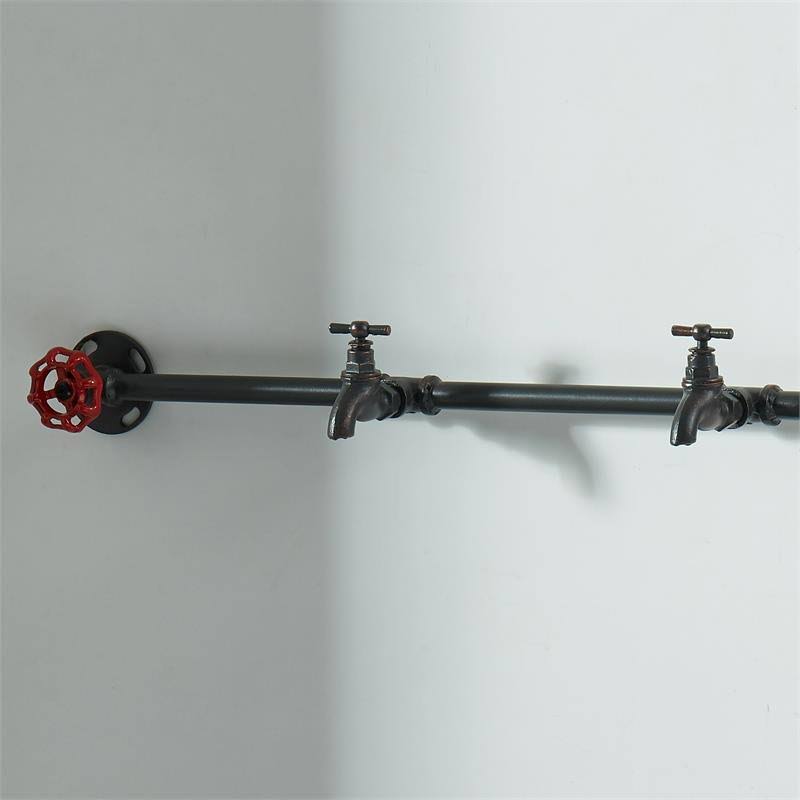 Metal 5-Hook Coat Rack in Sand Black (Set of 2) M77313