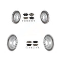 Front Rear Coated Disc Brake Rotors And Ceramic Pads Kit Y361494