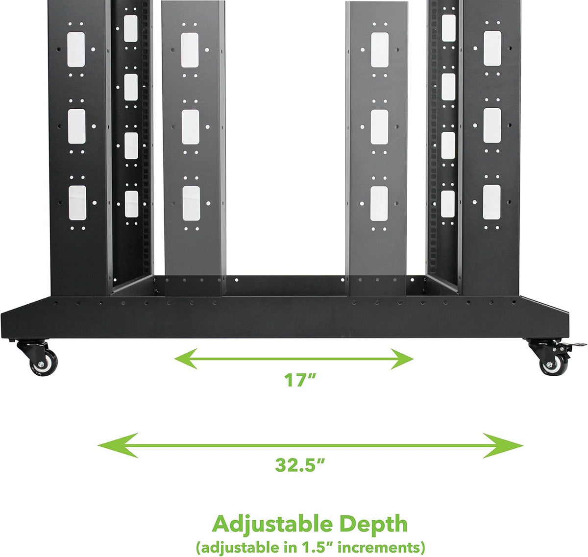 22U 4-Post Open Frame Server Rack Black O204089