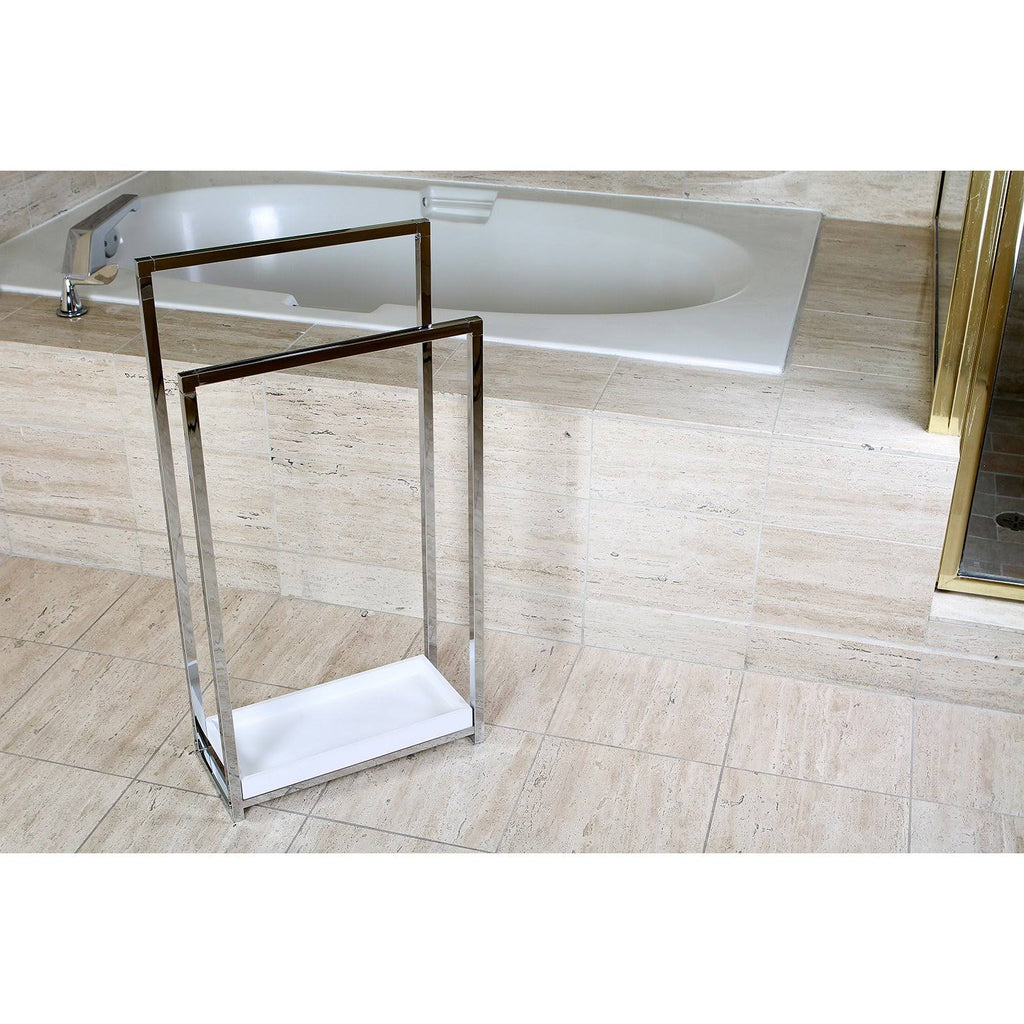 Matte Black 2-Tier Steel Towel Rack C23546