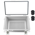 IP67 Waterproof Hinged Clear Cover Plastic Enclosure with Mounting Plate, Pack of 2 Y169