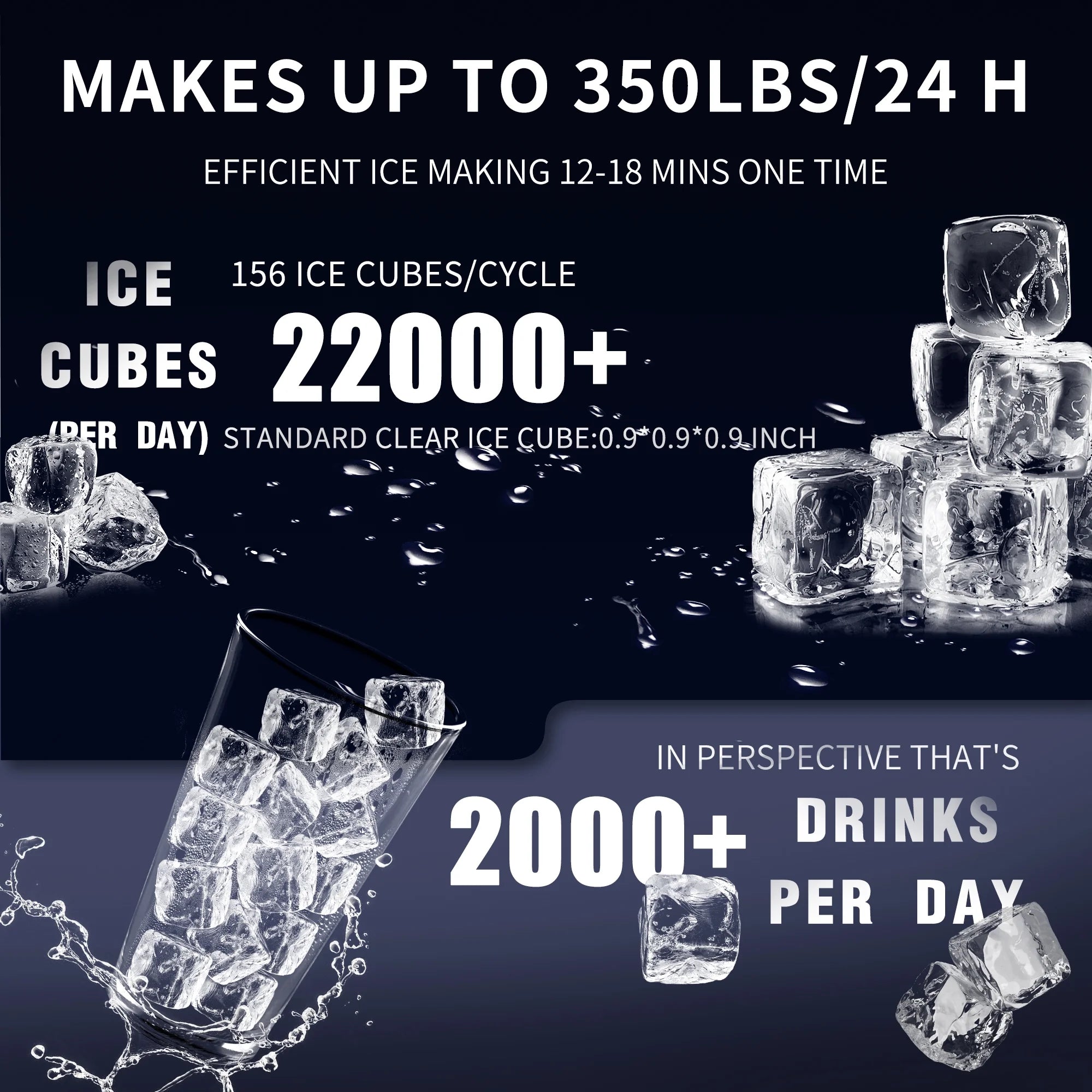 Commercial Ice Maker Machine with Stainless Steel Compressor A14087