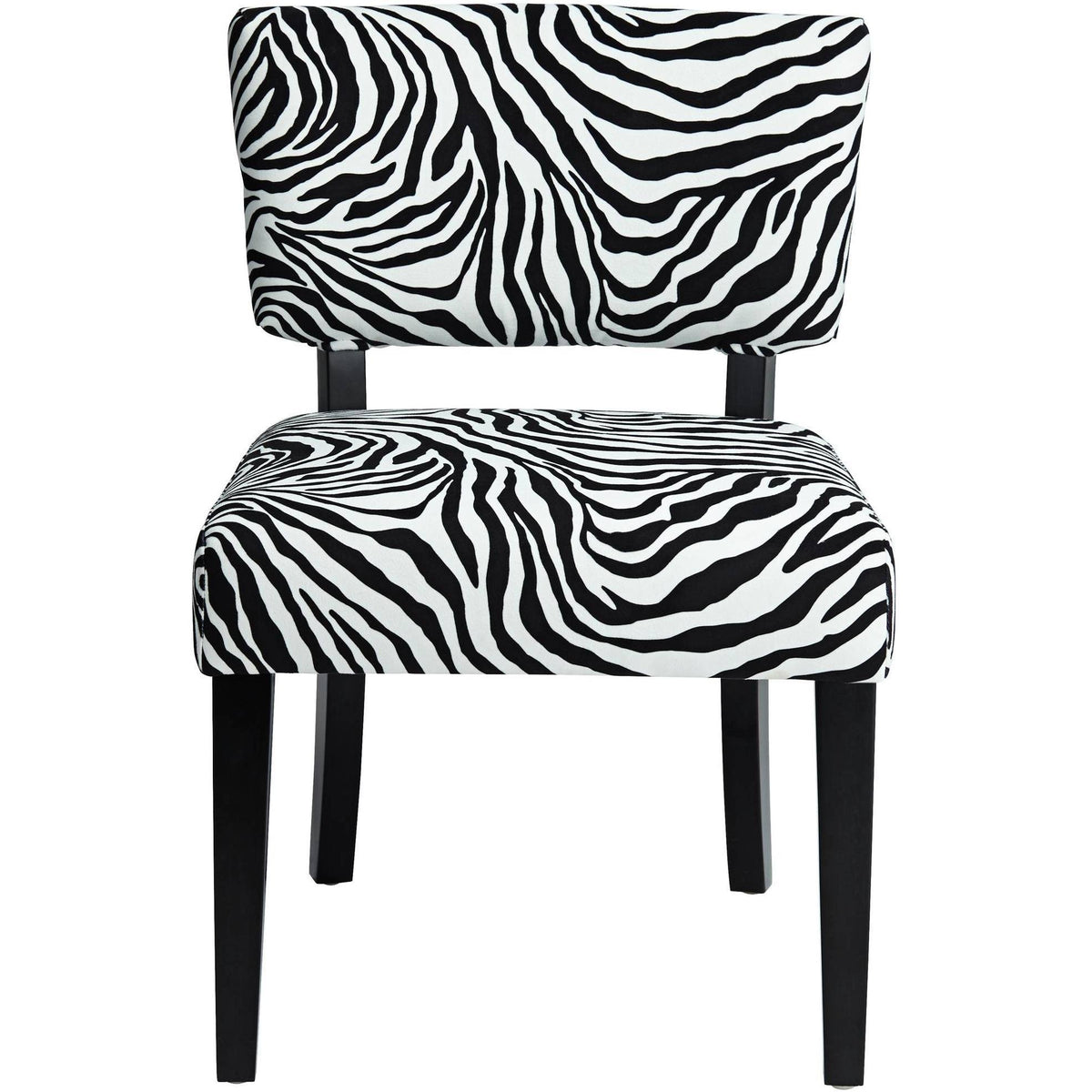 Zambia Zebra Print Accent Chair with Velvet Fabric O23735