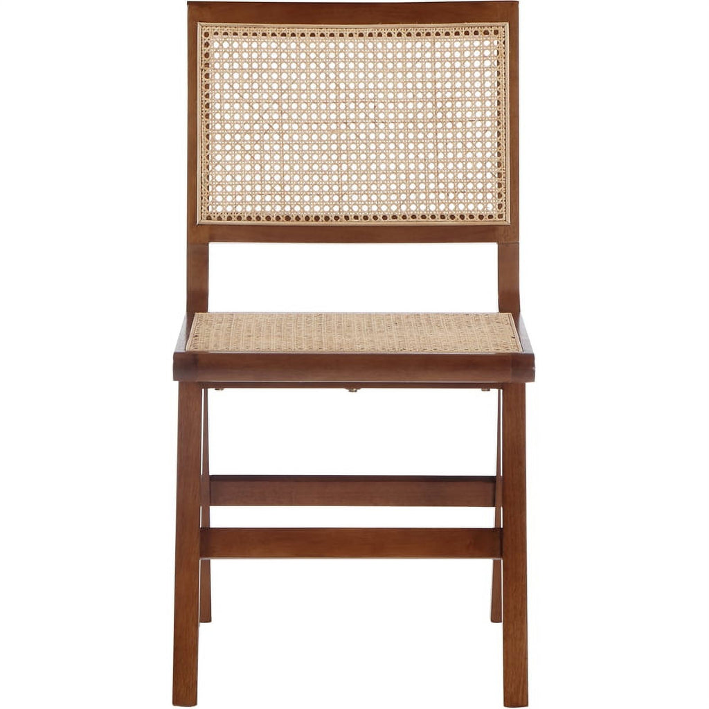 18.1" Solid Wood Dining Side Chair in Walnut (Set of 2) M13482