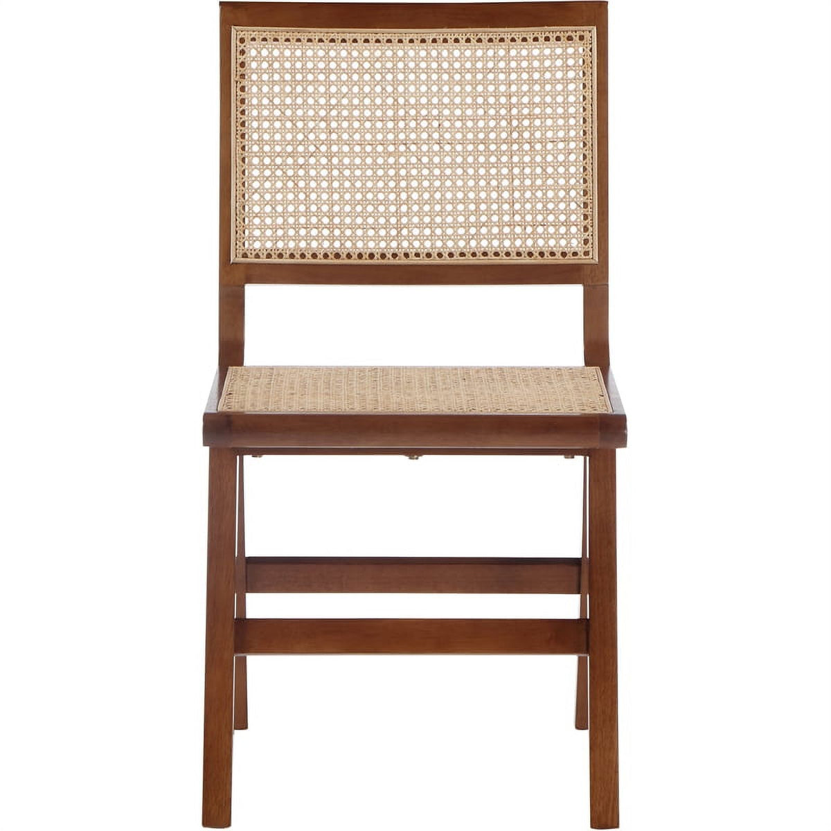 18.1" Solid Wood Dining Side Chair in Walnut (Set of 2) M13482