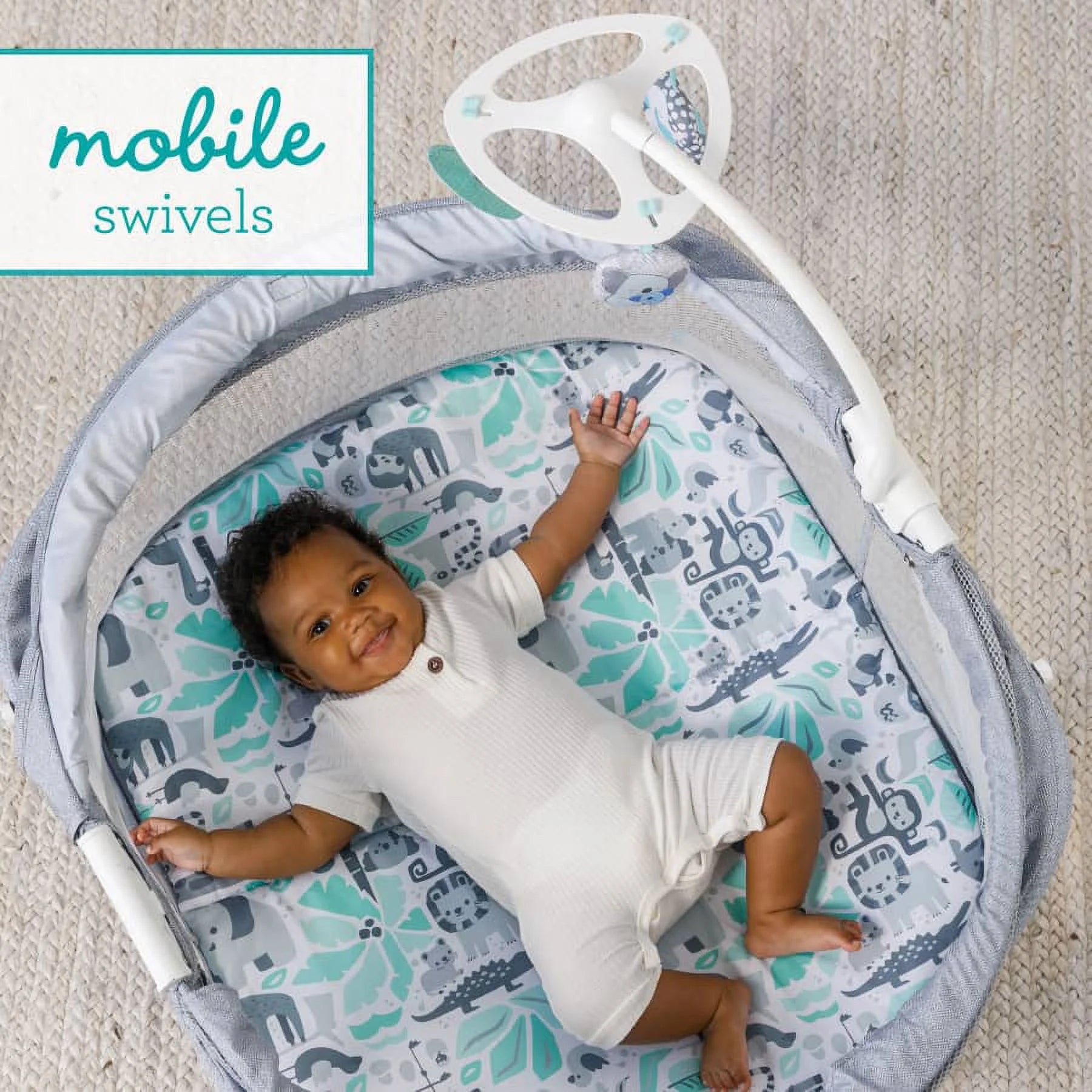 Gray Koala Fold & Go Bassinet N82744
