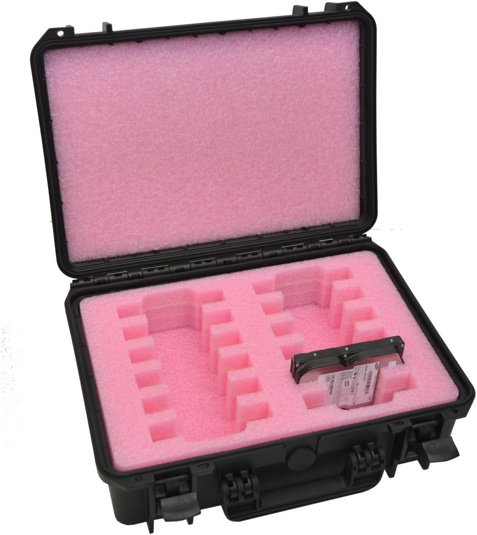 Heavy Duty Hard Drive Storage Case with Foam Insert Fits 36 x 2.5-Inch Hard Drives J20151