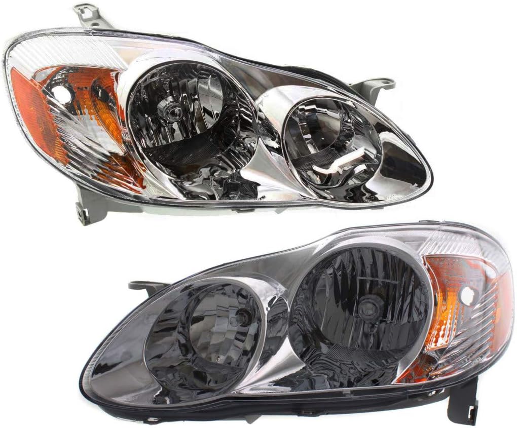 Toyota Corolla Headlight 2003 2004 Pair Q7912