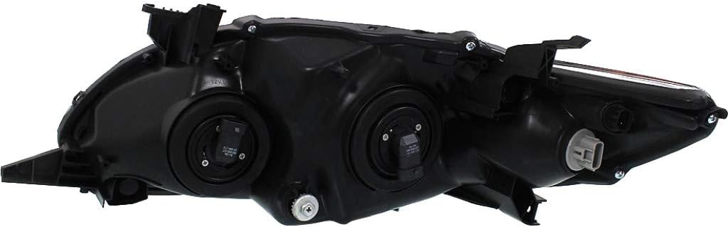 Headlight Assembly for Toyota Corolla 2011 2012 2013 Passenger Side Black w/Bulbs DOT Certified Q25918