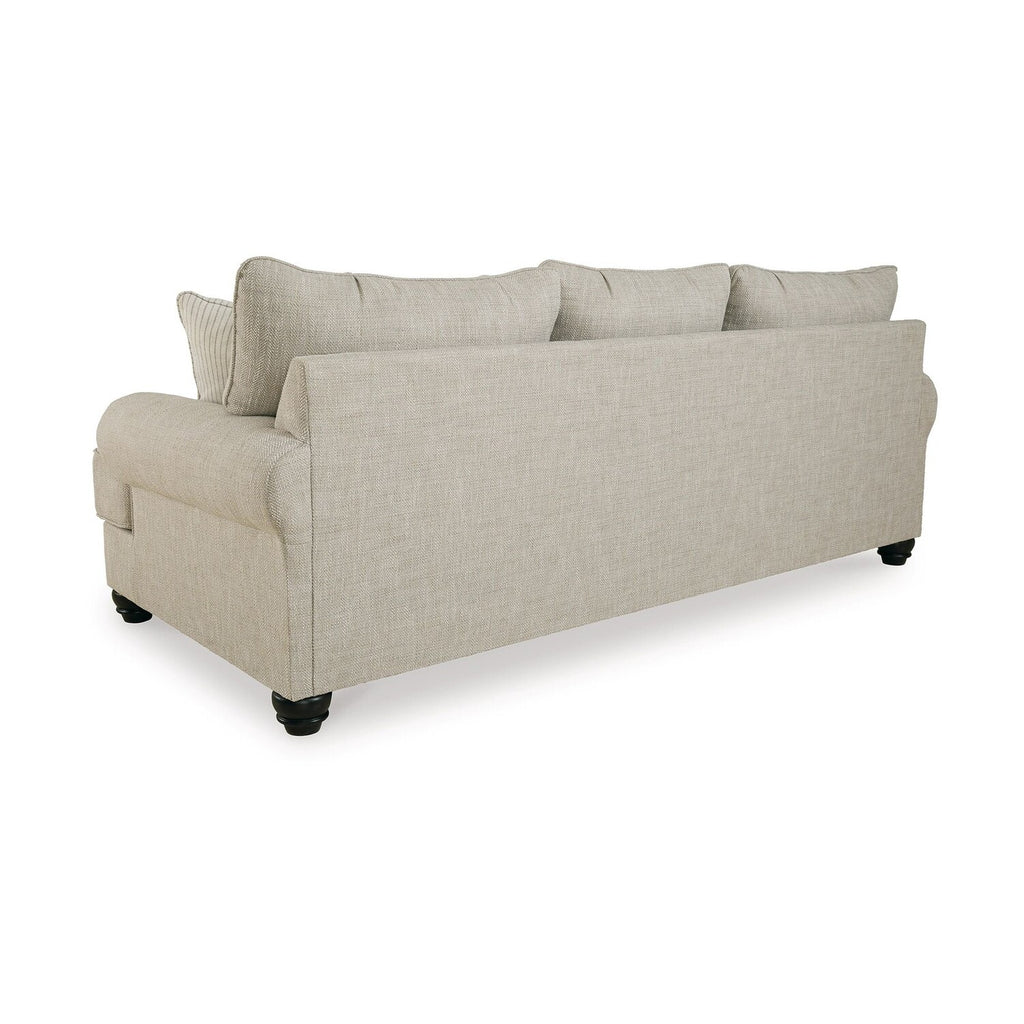 Beige Plush Sofa with 5 Throw Pillows P89117