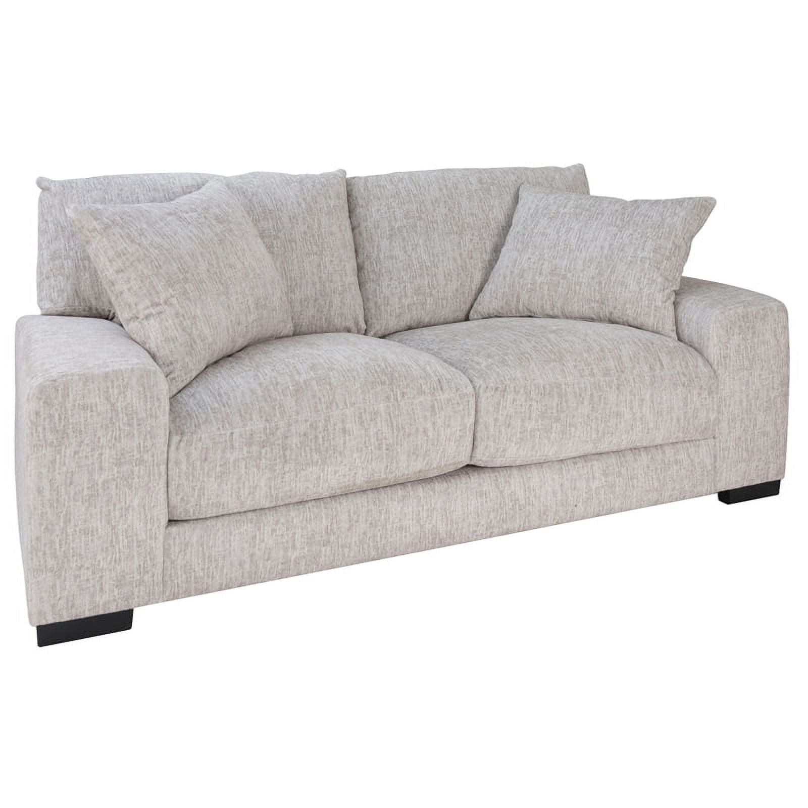 Cream Microfiber Loveseat M42956