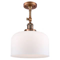 Polished Chrome 1 Light Semi-Flush Mount C1701