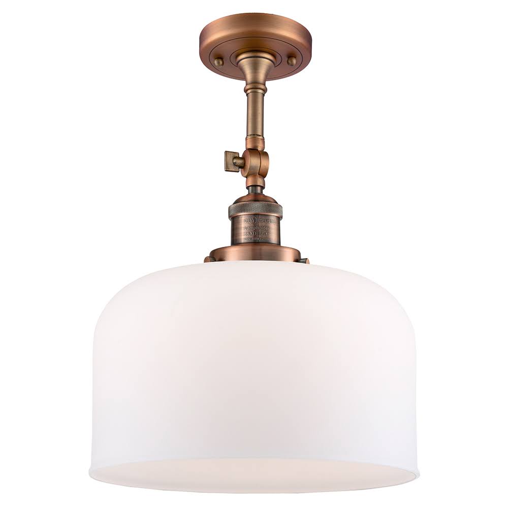 Polished Chrome 1 Light Semi-Flush Mount C1701