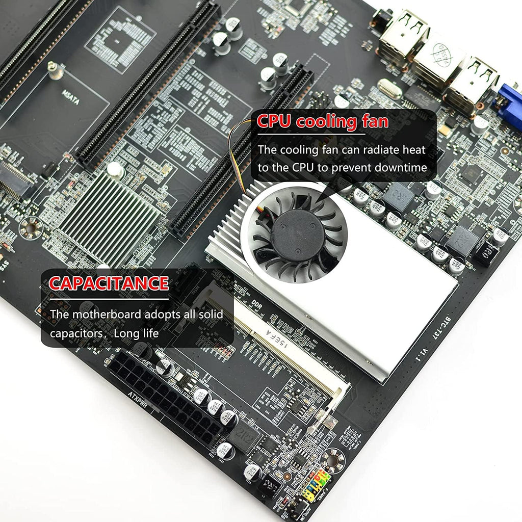 8 PCIE 16X DDR3 Mining Motherboard U51077