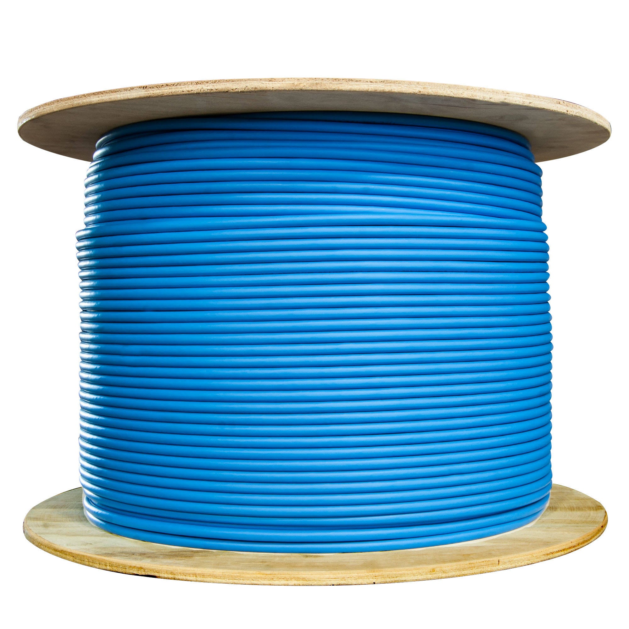 Bulk Shielded Cat6 Blue Ethernet Cable Solid Spool 1000 Foot X70694