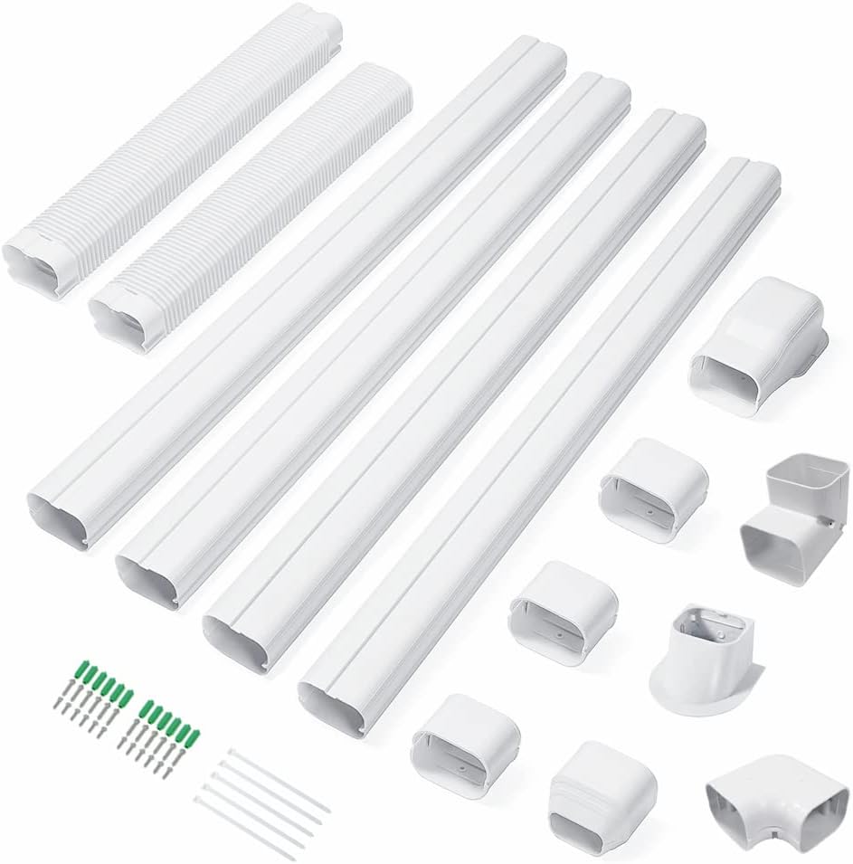 3'' 17 Ft PVC Decorative Pipe Line Cover Kit, Pack of 2 K603048