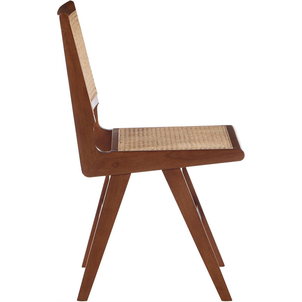 18.1" Solid Wood Dining Side Chair in Walnut (Set of 2) M13482