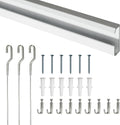 79 Inch Steel Track Kit with Picture Hooks and Hardware Q2586