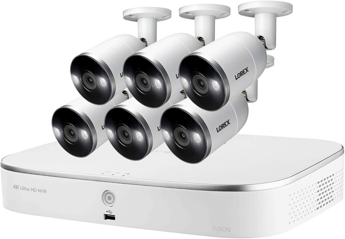 4K 8-Channel NVR System with 6 4K 8MP IP Cameras, 3TB Hard Drive Z91757