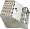 Heavy Duty Aluminum Semi Truck Side Storage Saddle Step Box 24" L x 25" W x 28" H X89448